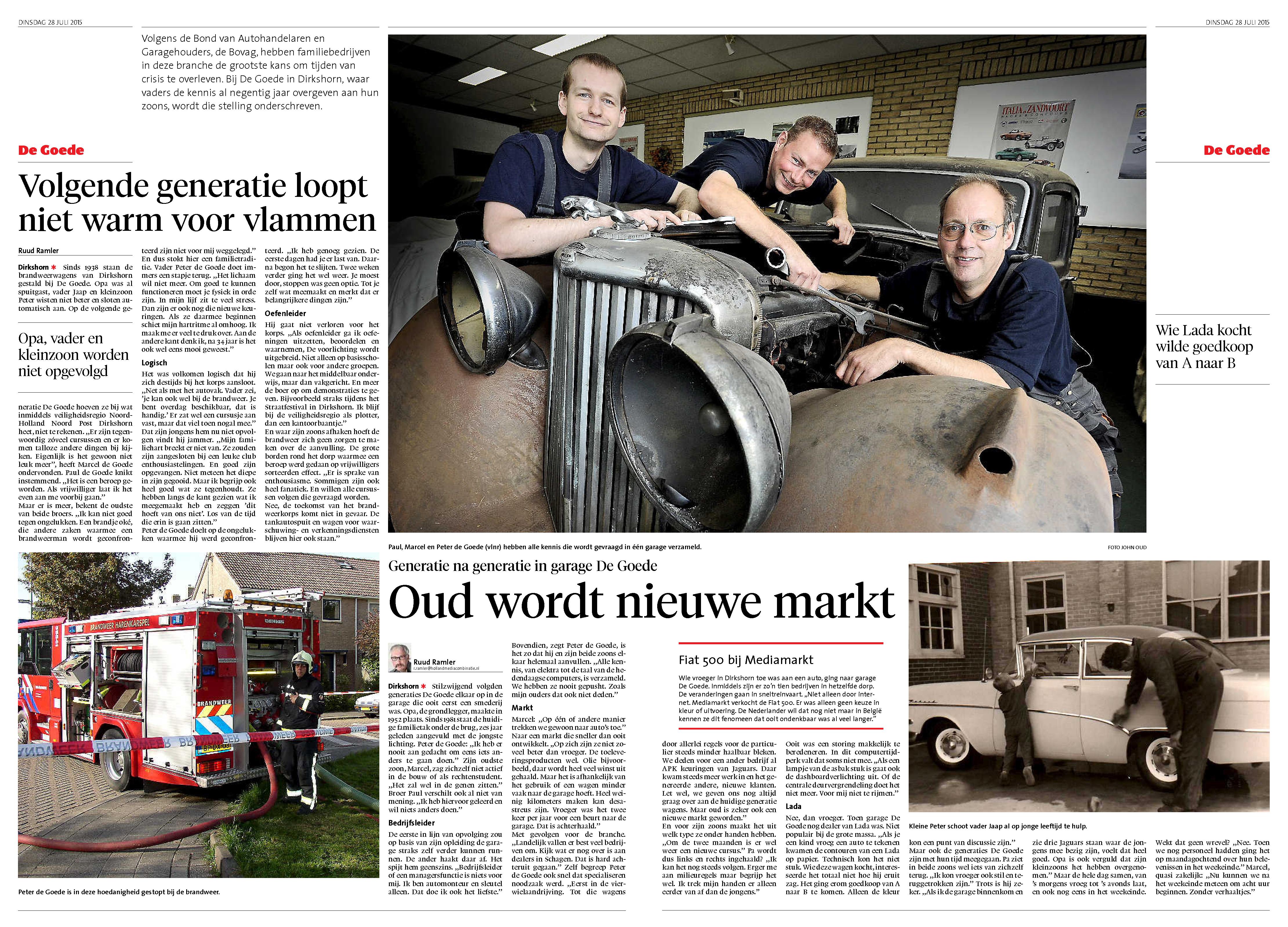 Prachtig artikel in de Schager Courant naar aanleiding van ons 90-jarig bestaan !